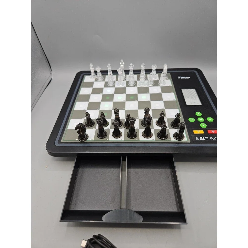 Electronic Chess Board L6 with LED Lights, Computer Chess Set with Piece Charger